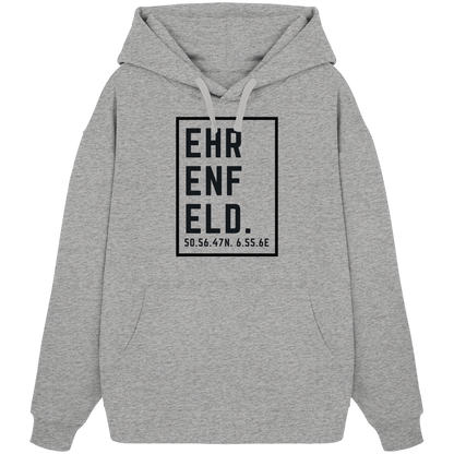 Ehrenfeld Koordinaten (großer Druck auf der Brust) - Organic Oversize Hoodie