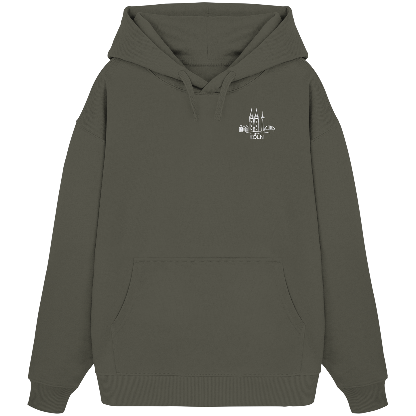Köln Skyline Stick - Organic Oversize Hoodie