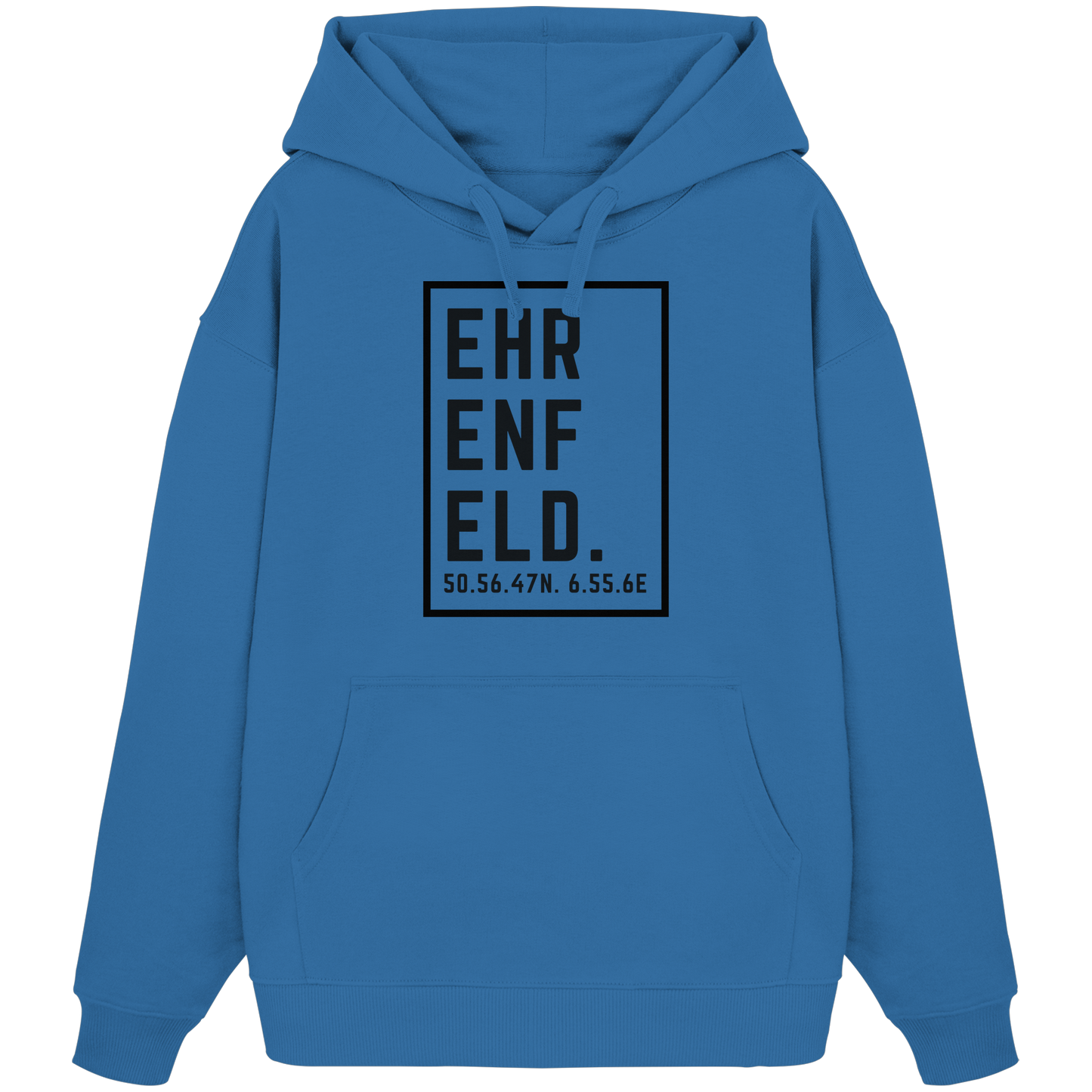 Ehrenfeld Koordinaten (großer Druck auf der Brust) - Organic Oversize Hoodie
