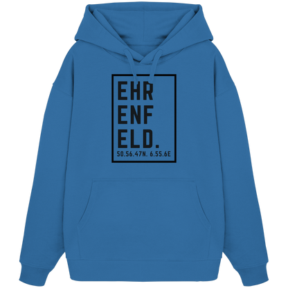 Ehrenfeld Koordinaten (großer Druck auf der Brust) - Organic Oversize Hoodie