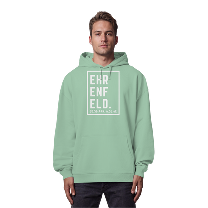 Ehrenfeld Koordinaten (großer Druck auf der Brust) - Organic Oversize Hoodie