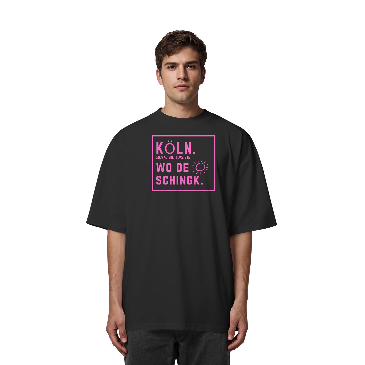 Wo de Sonn schingk - Köln Druck  - Organic Oversize Shirt