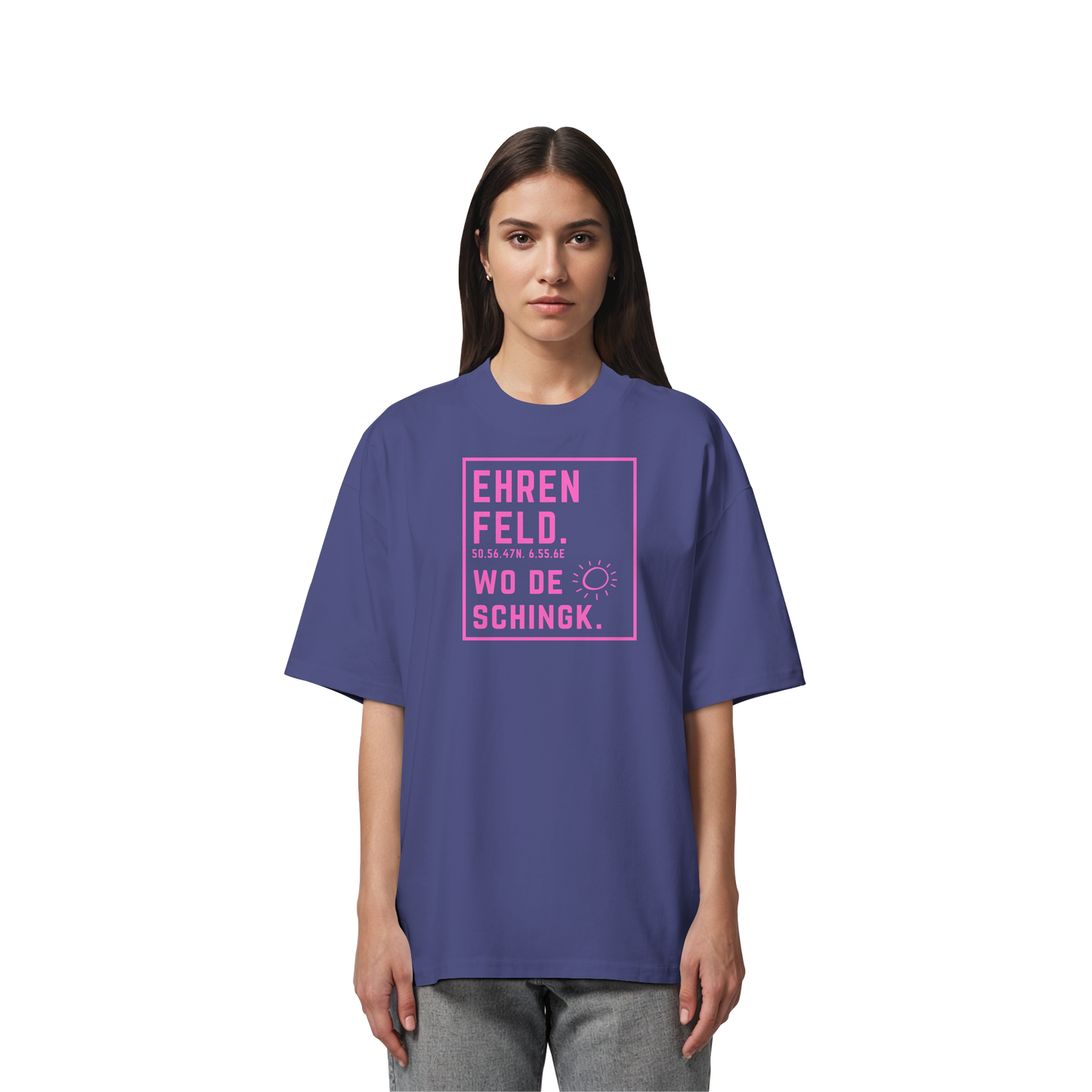 Wo de Sonn schingk - Ehrenfeld Druck   - Organic Oversize Shirt