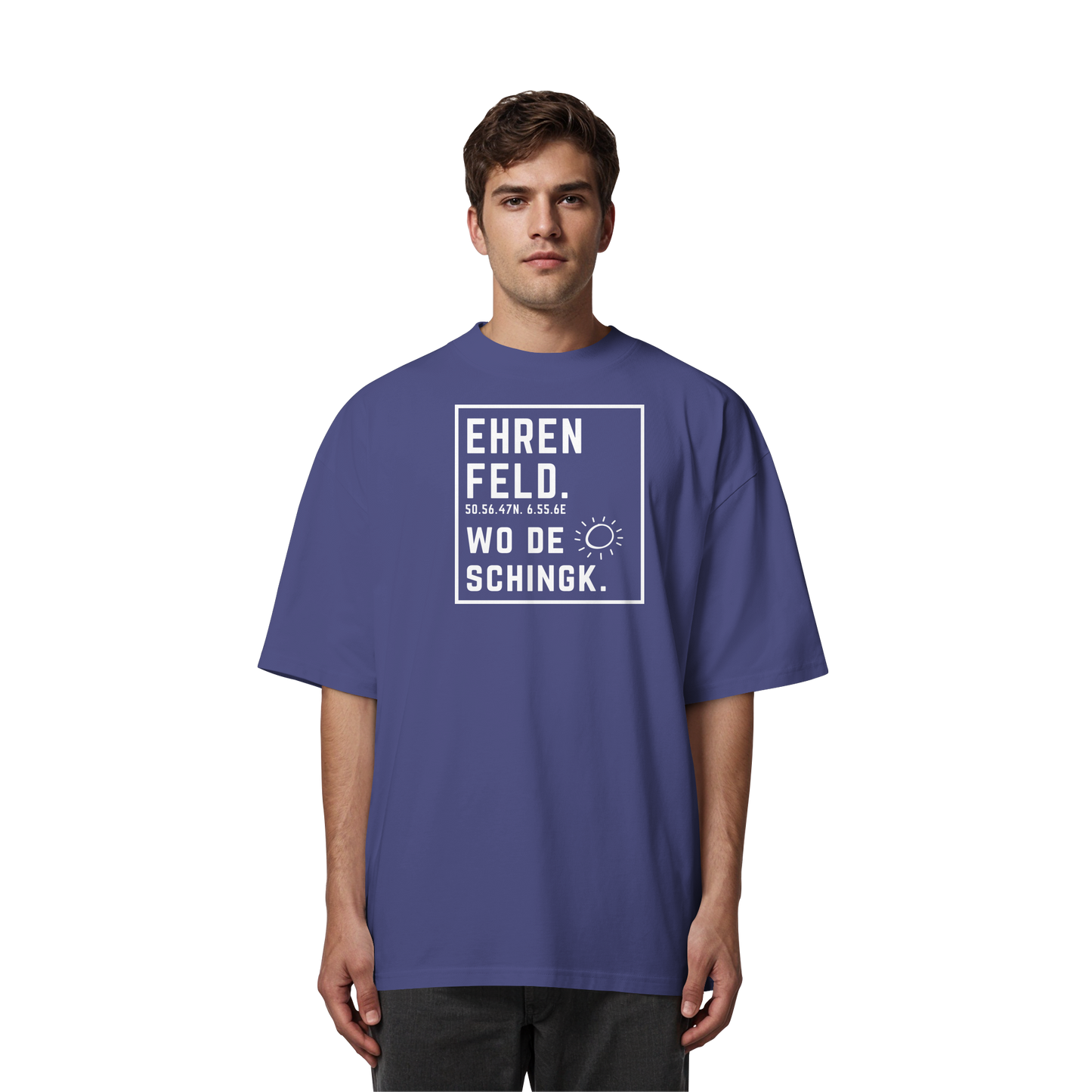 Wo de Sonn schingk - Ehrenfeld Druck - Organic Oversize Shirt