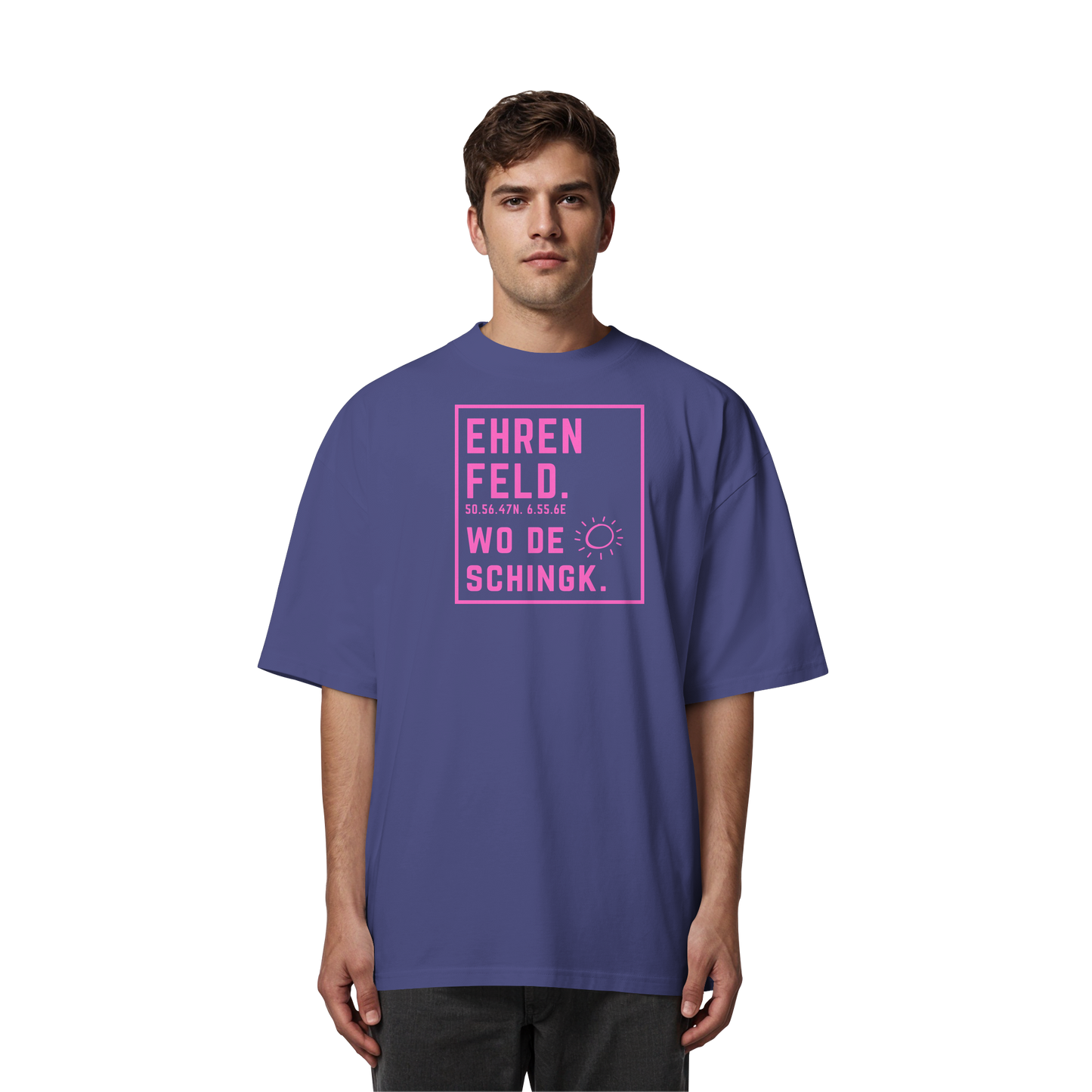 Wo de Sonn schingk - Ehrenfeld Druck   - Organic Oversize Shirt