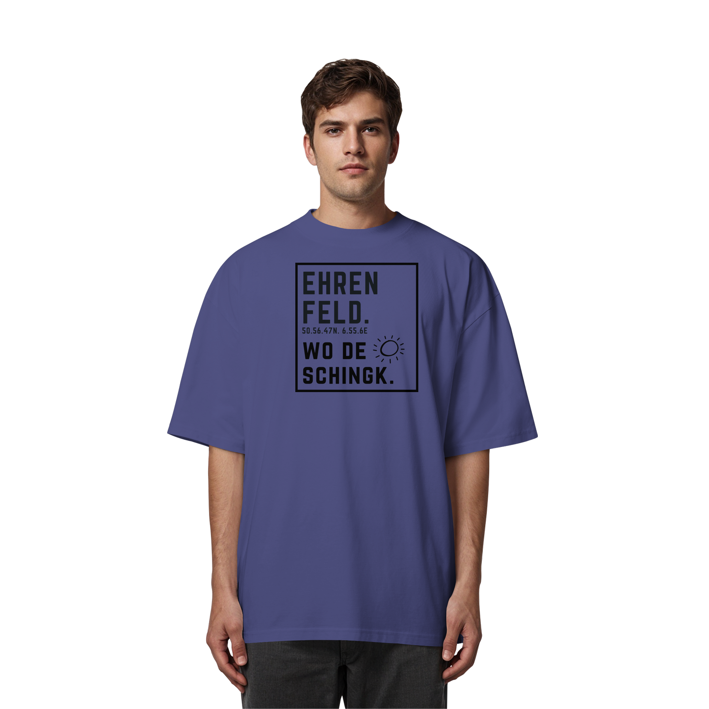 Wo de Sonn schingk - Ehrenfeld Druck  - Organic Oversize Shirt