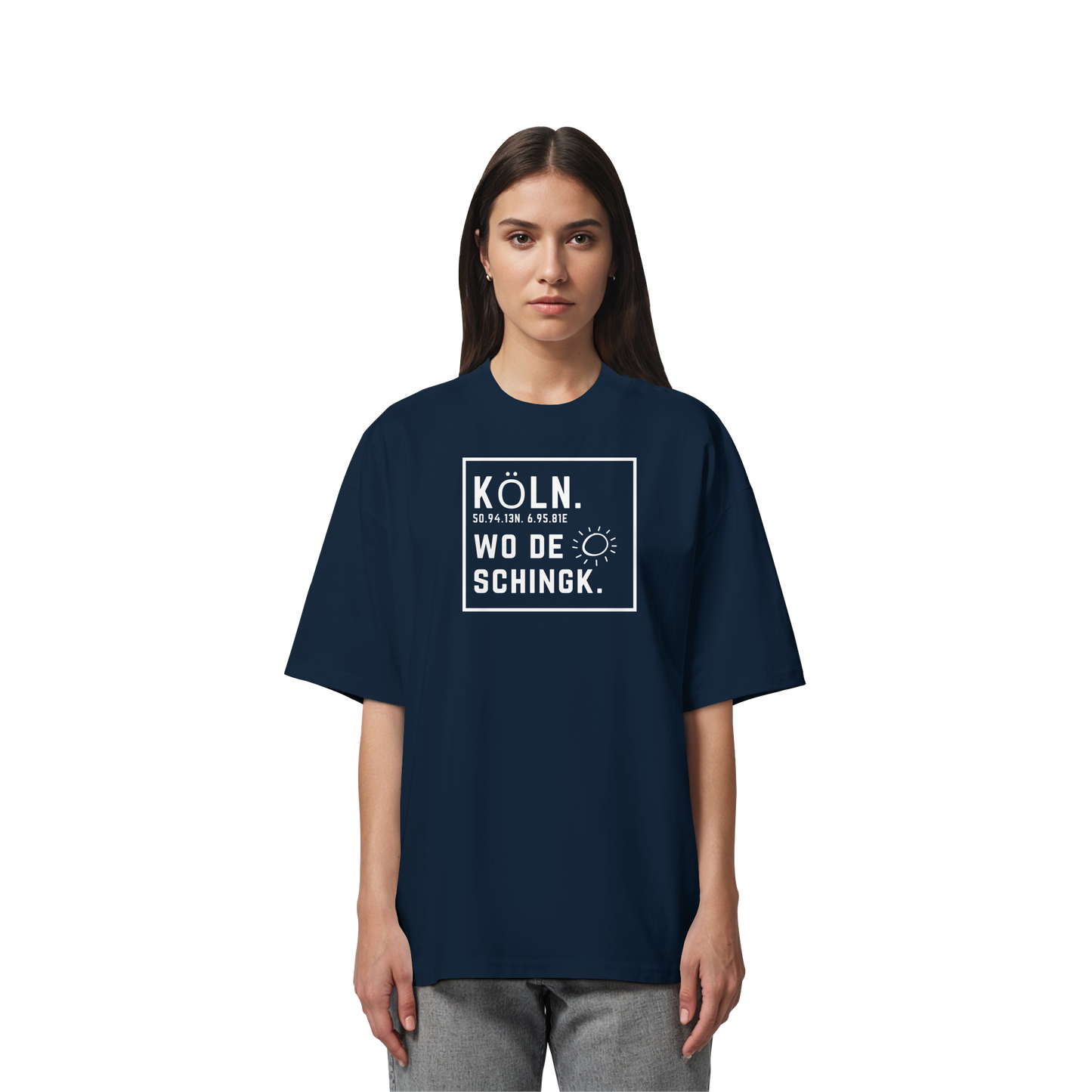 Wo de Sonn schingk - Köln Druck - Organic Oversize Shirt