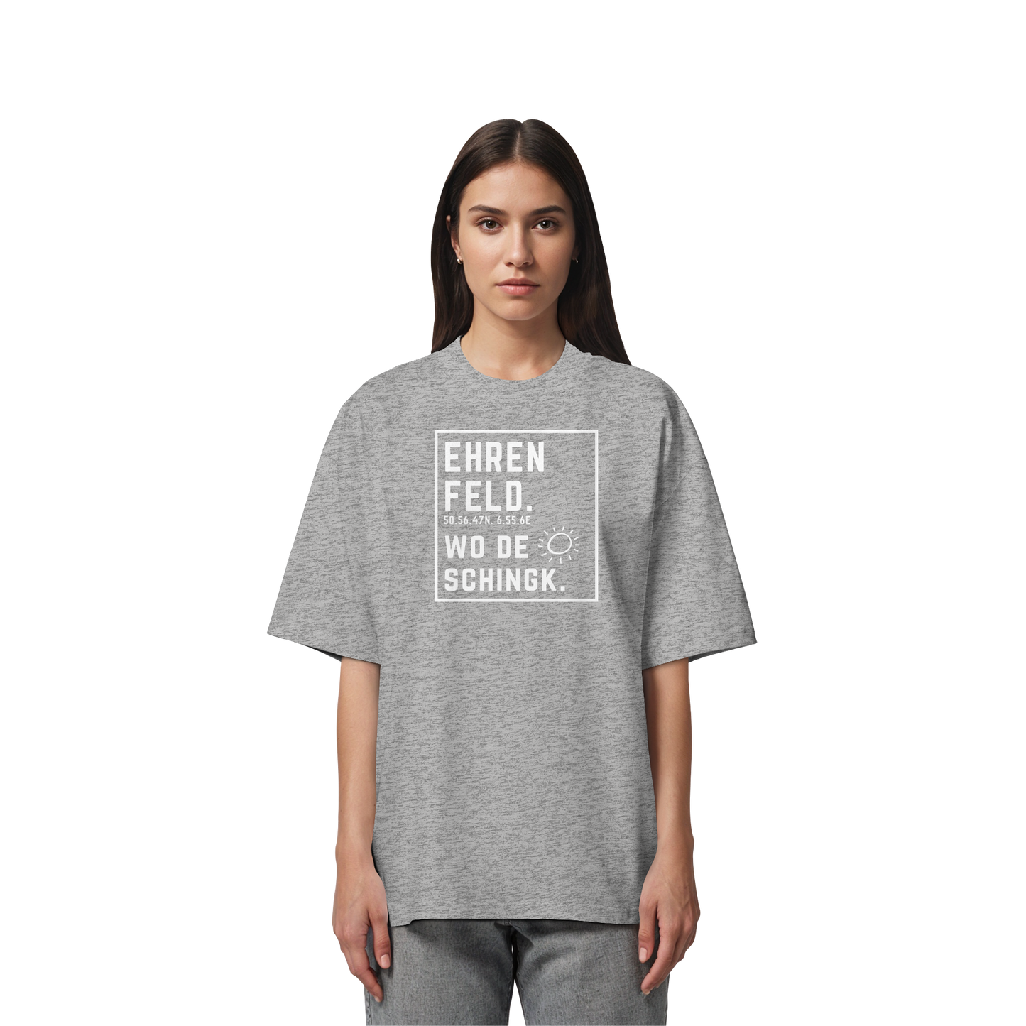 Wo de Sonn schingk - Ehrenfeld Druck - Organic Oversize Shirt