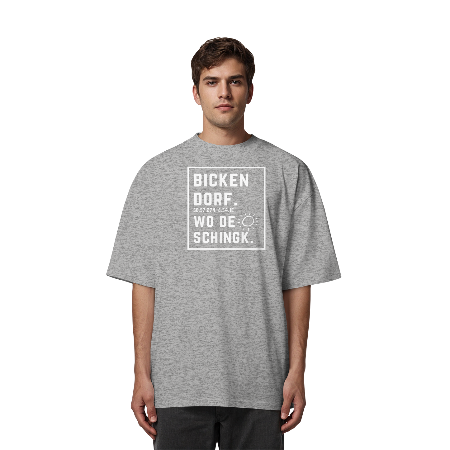 Wo de Sonn schingk - Bickendorf Druck - Organic Oversize Shirt