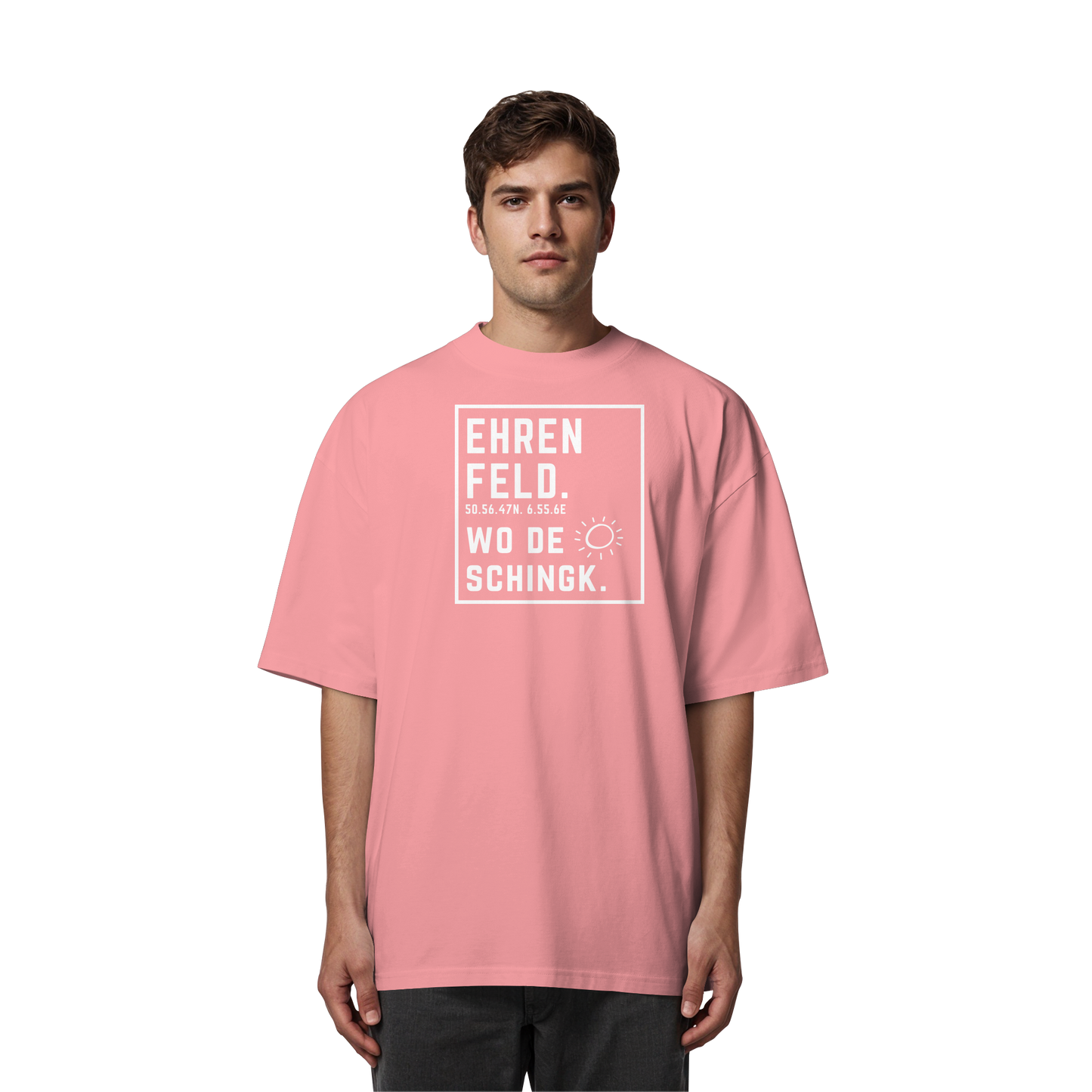 Wo de Sonn schingk - Ehrenfeld Druck - Organic Oversize Shirt