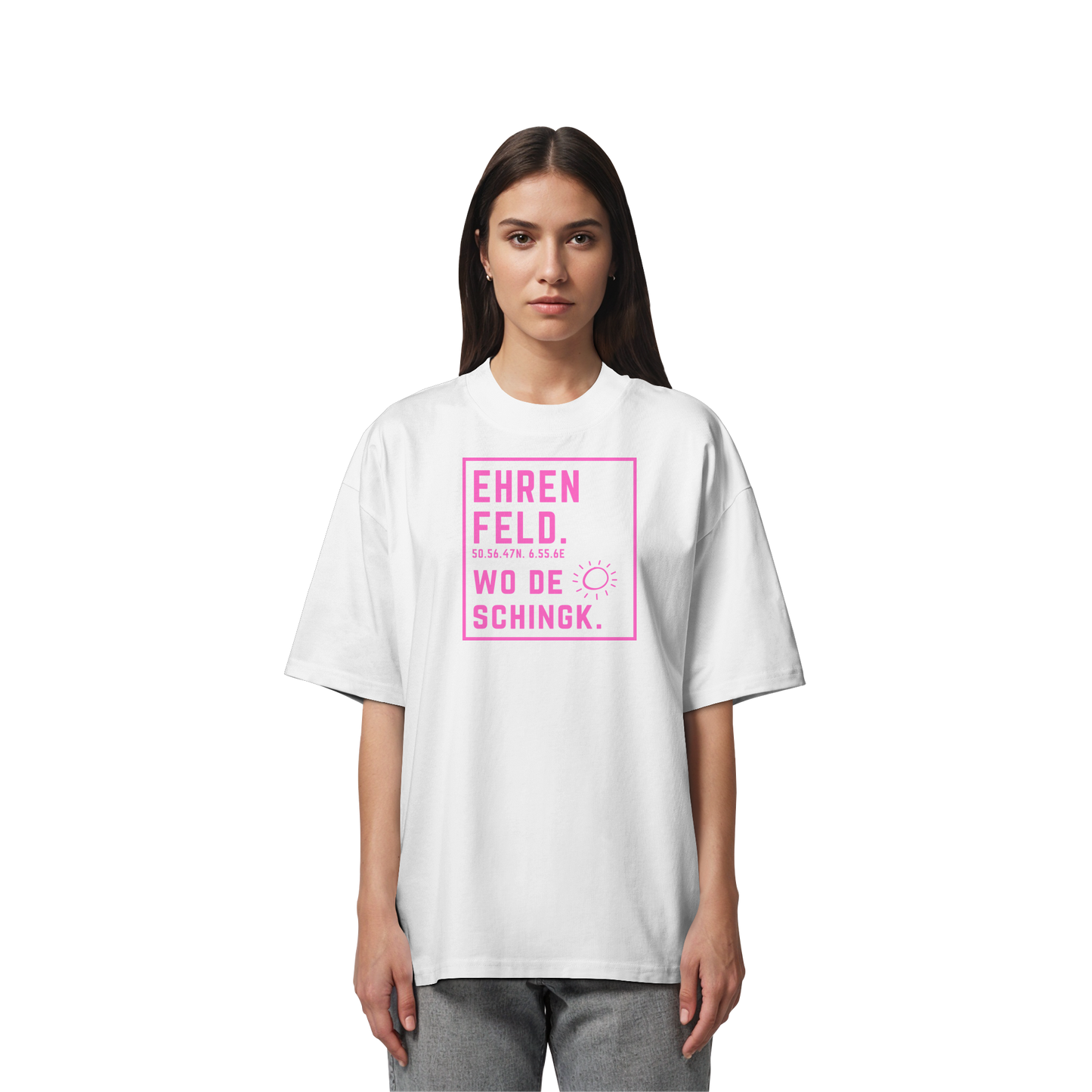 Wo de Sonn schingk - Ehrenfeld Druck   - Organic Oversize Shirt