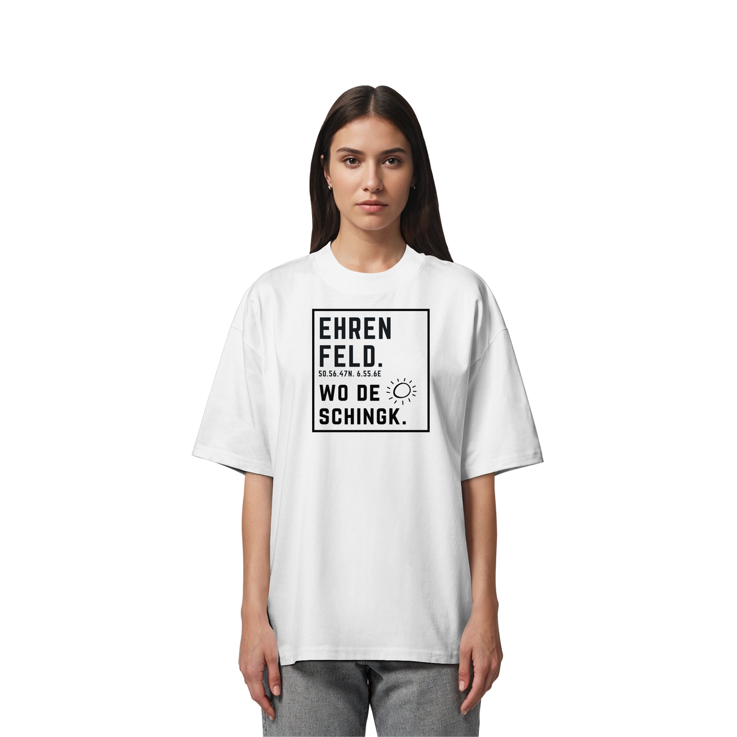 Wo de Sonn schingk - Ehrenfeld Druck  - Organic Oversize Shirt