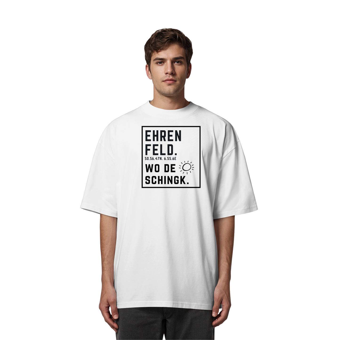 Wo de Sonn schingk - Ehrenfeld Druck  - Organic Oversize Shirt