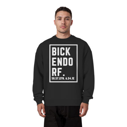 Bickendorf Koordinaten (großer Druck auf der Brust) - Organic Oversize Sweatshirt