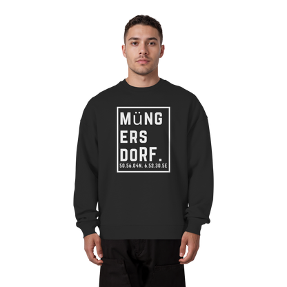 Müngersdorf Koordinaten (großer Druck auf der Brust) - Organic Oversize Sweatshirt