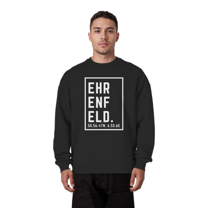 Ehrenfeld Koordinaten (großer Druck auf der Brust) - Organic Oversize Sweatshirt