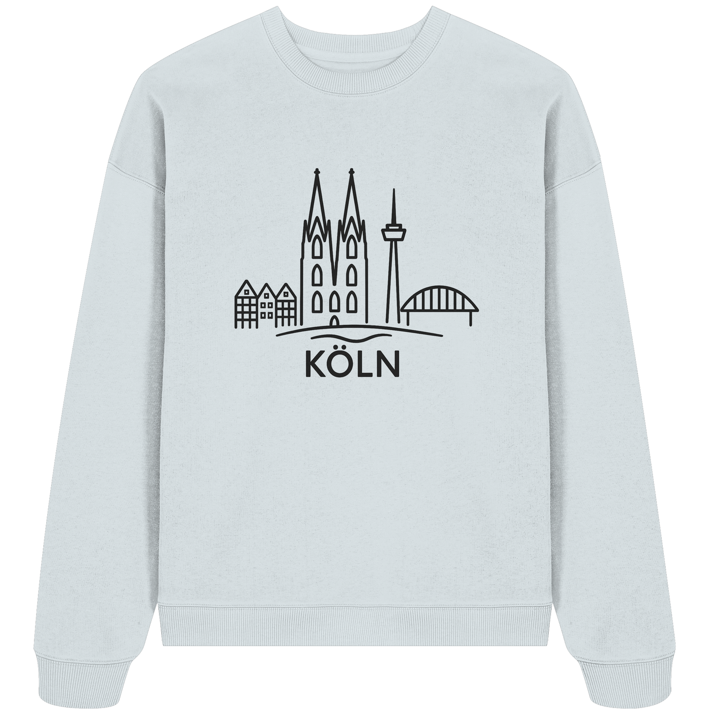 Köln KSkyline (großer Druck auf der Brust) - Organic Oversize Sweatshirt