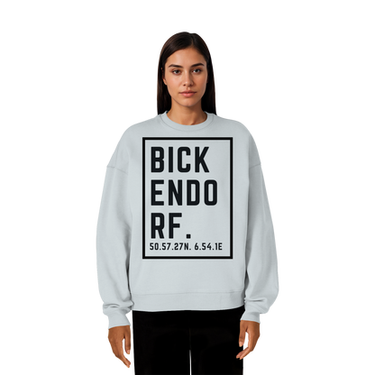 Bickendorf Koordinaten (großer Druck auf der Brust) - Organic Oversize Sweatshirt