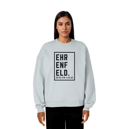 Ehrenfeld Koordinaten (großer Druck auf der Brust) - Organic Oversize Sweatshirt
