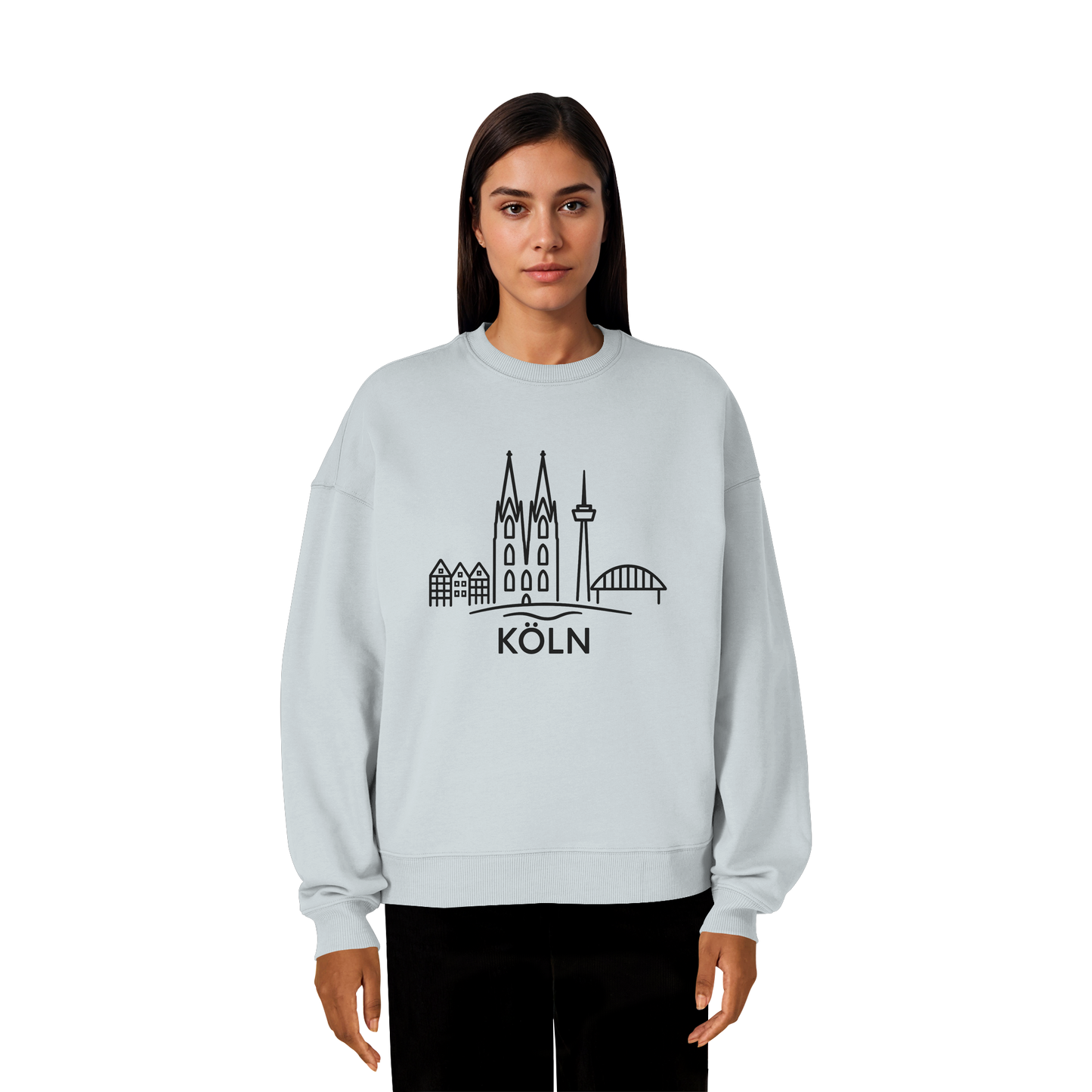 Köln KSkyline (großer Druck auf der Brust) - Organic Oversize Sweatshirt