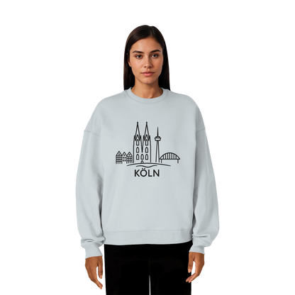 Köln KSkyline (großer Druck auf der Brust) - Organic Oversize Sweatshirt