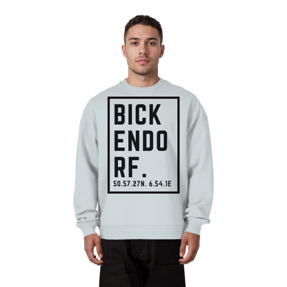 Bickendorf Koordinaten (großer Druck auf der Brust) - Organic Oversize Sweatshirt