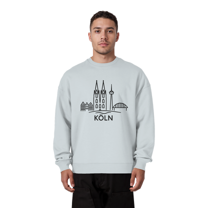 Köln KSkyline (großer Druck auf der Brust) - Organic Oversize Sweatshirt