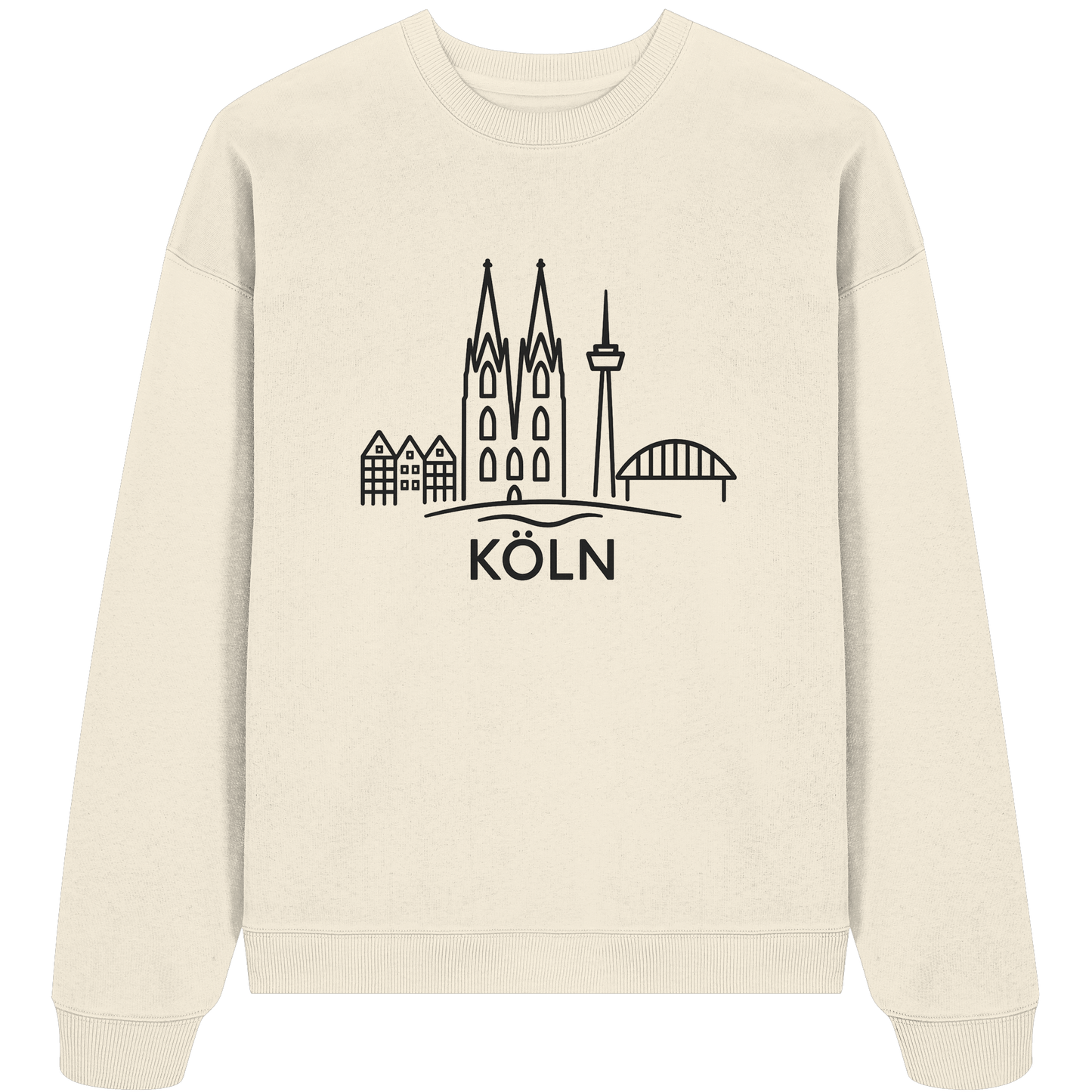 Köln KSkyline (großer Druck auf der Brust) - Organic Oversize Sweatshirt
