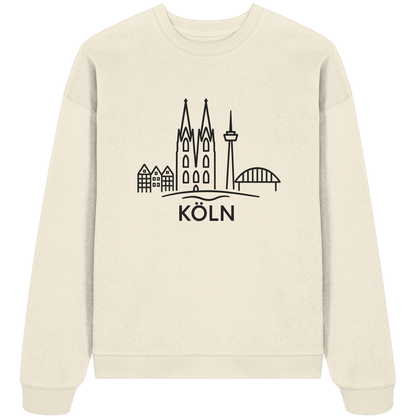Köln KSkyline (großer Druck auf der Brust) - Organic Oversize Sweatshirt