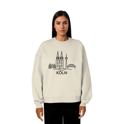 Köln KSkyline (großer Druck auf der Brust) - Organic Oversize Sweatshirt