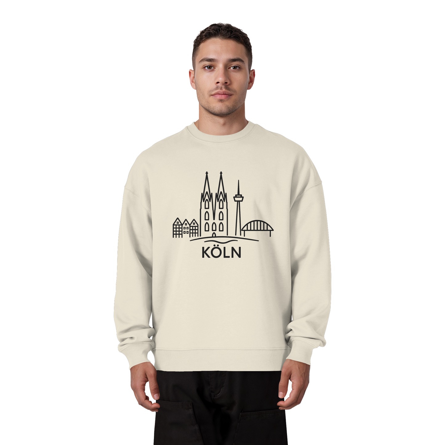 Köln KSkyline (großer Druck auf der Brust) - Organic Oversize Sweatshirt