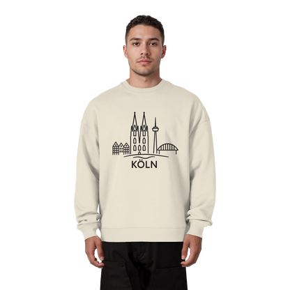 Köln KSkyline (großer Druck auf der Brust) - Organic Oversize Sweatshirt