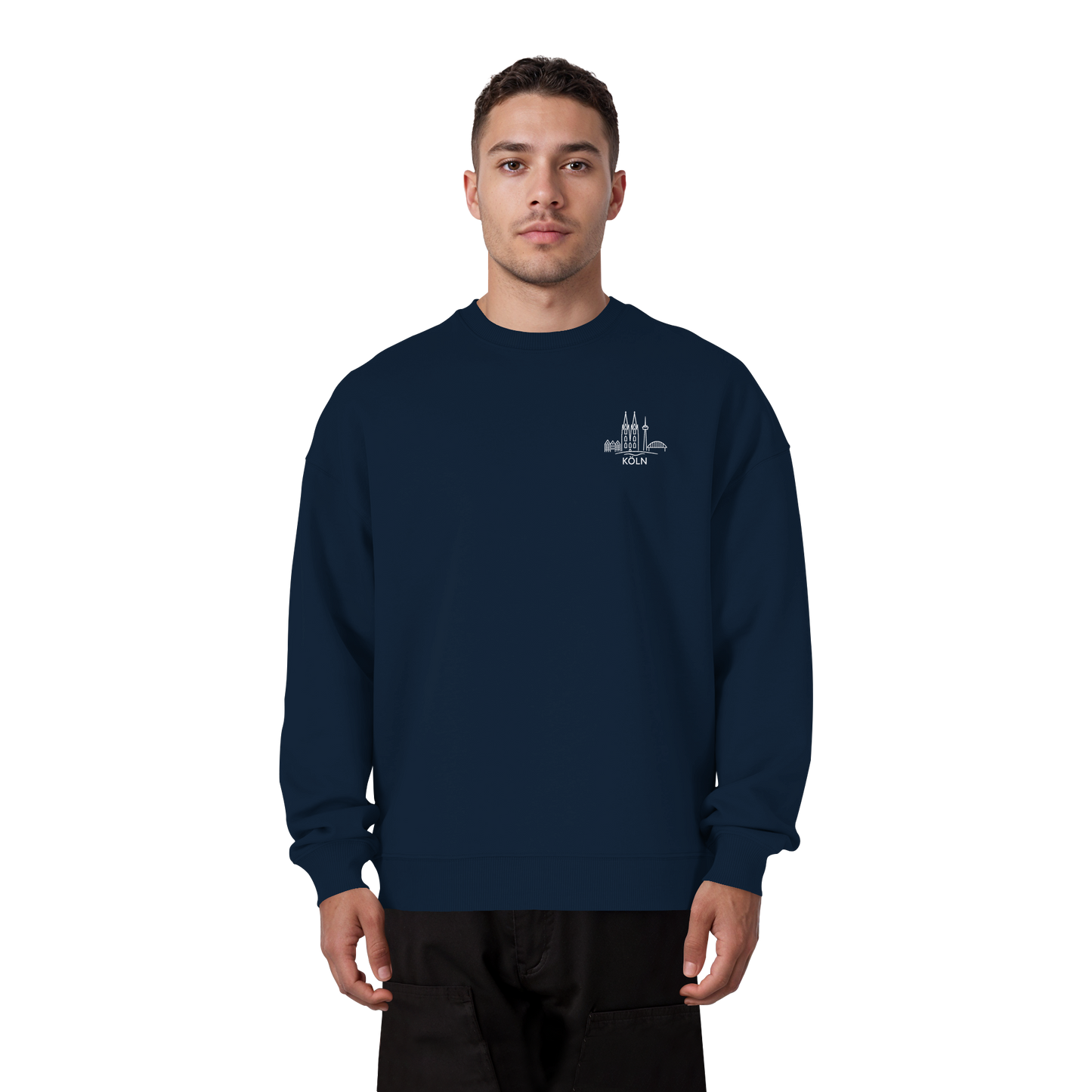 Köln Skyline Stick - Organic Oversize Sweatshirt