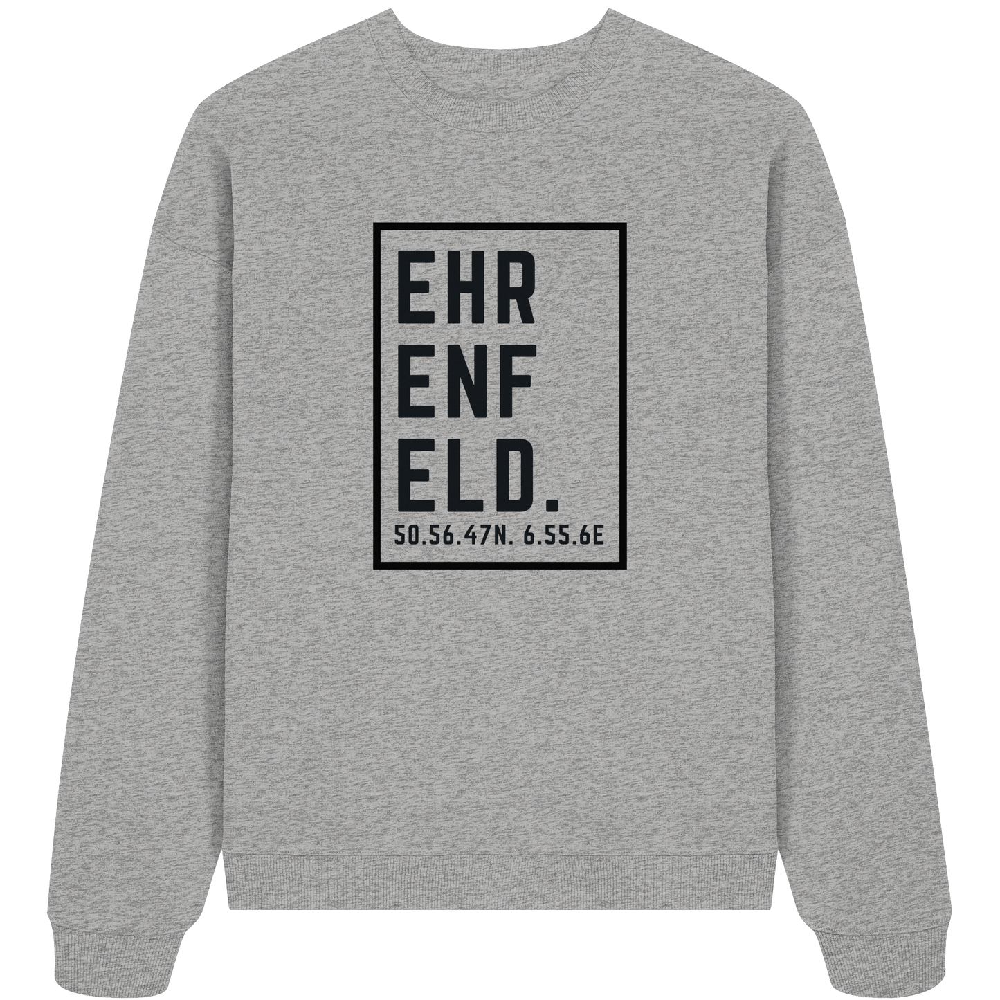 Ehrenfeld Koordinaten (großer Druck auf der Brust) - Organic Oversize Sweatshirt