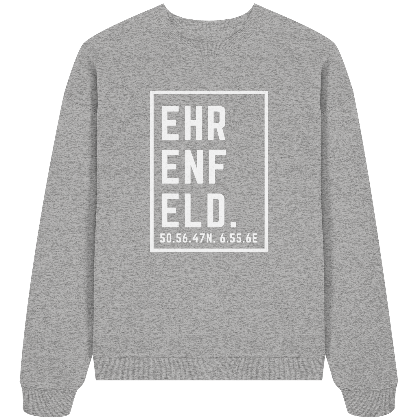 Ehrenfeld Koordinaten (großer Druck auf der Brust) - Organic Oversize Sweatshirt