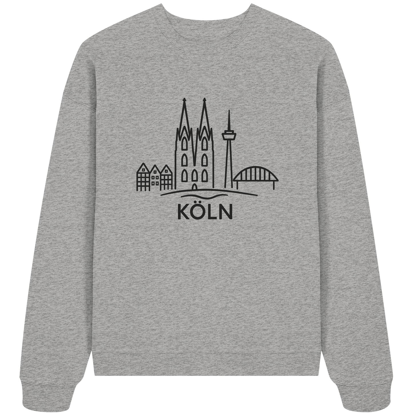 Köln KSkyline (großer Druck auf der Brust) - Organic Oversize Sweatshirt