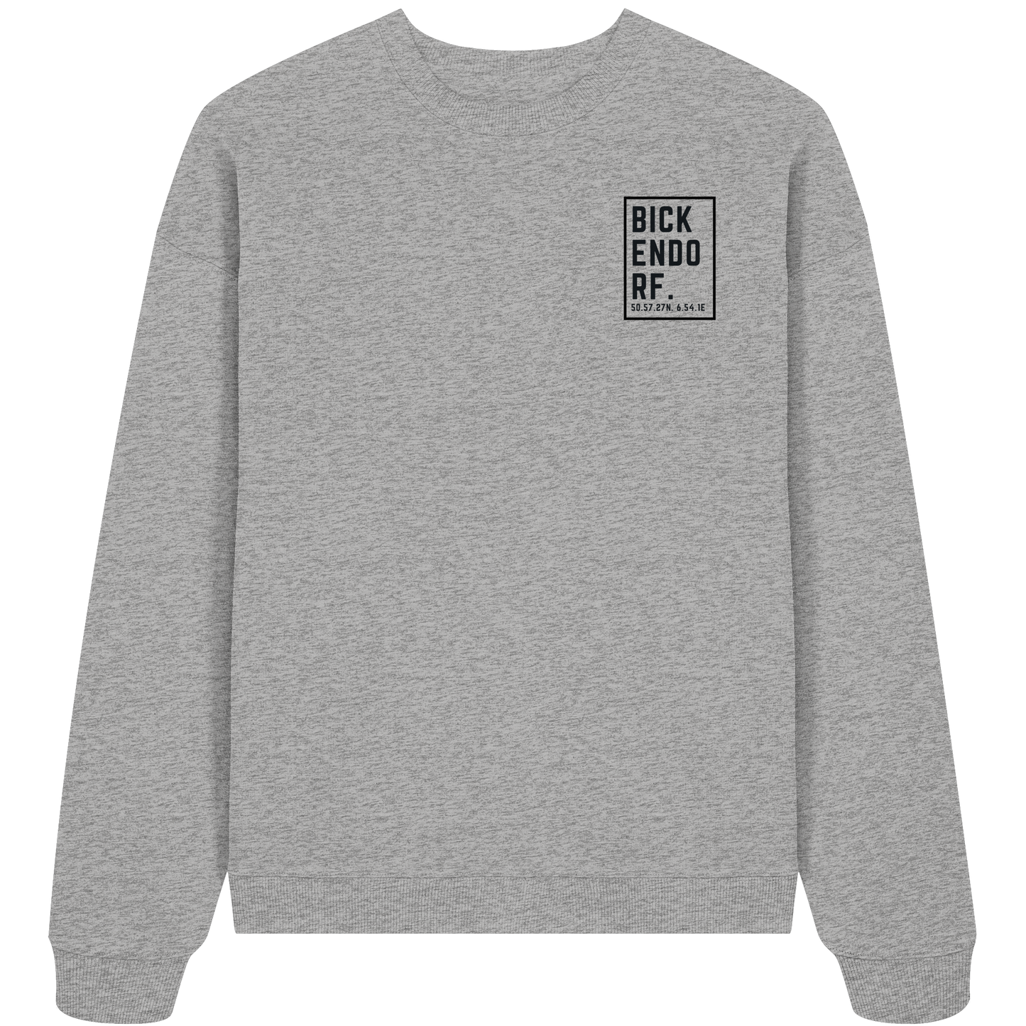 Bickendorf Koordinaten (kleiner Druck auf der Brust) - Organic Oversize Sweatshirt