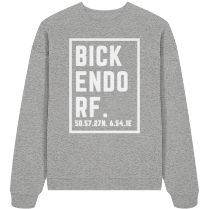 Bickendorf Koordinaten (großer Druck auf der Brust) - Organic Oversize Sweatshirt