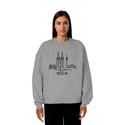 Köln KSkyline (großer Druck auf der Brust) - Organic Oversize Sweatshirt