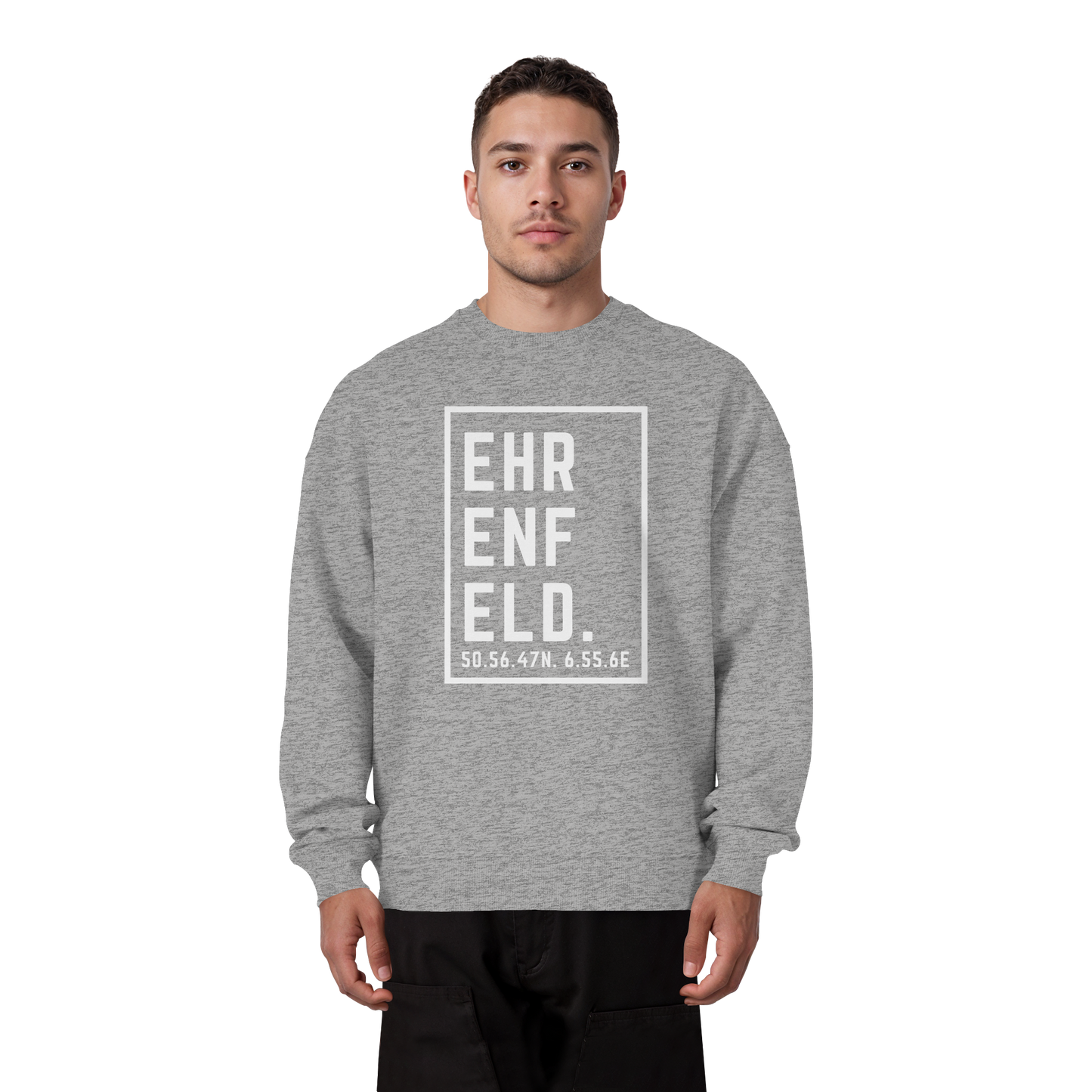 Ehrenfeld Koordinaten (großer Druck auf der Brust) - Organic Oversize Sweatshirt