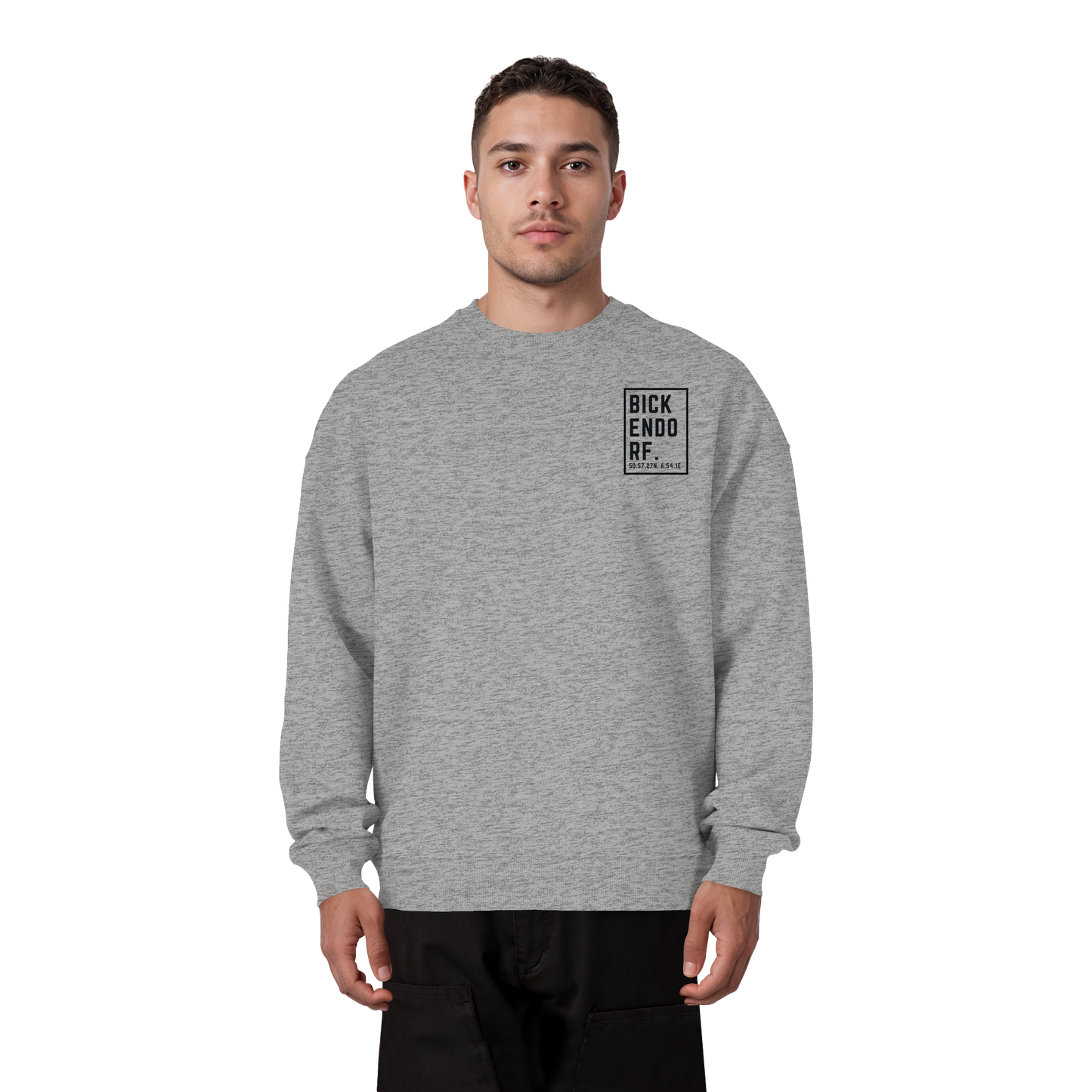 Bickendorf Koordinaten (kleiner Druck auf der Brust) - Organic Oversize Sweatshirt