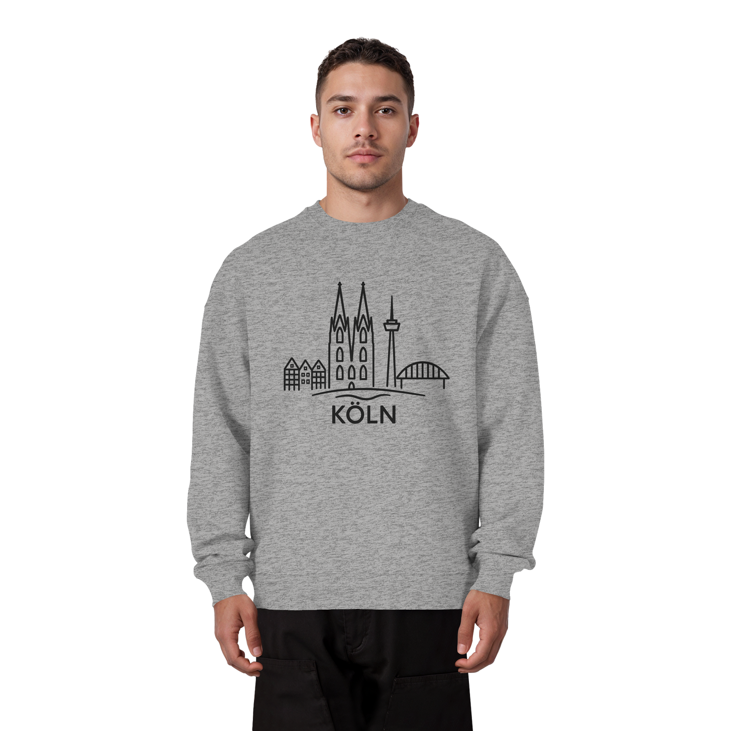 Köln KSkyline (großer Druck auf der Brust) - Organic Oversize Sweatshirt