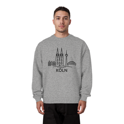 Köln KSkyline (großer Druck auf der Brust) - Organic Oversize Sweatshirt