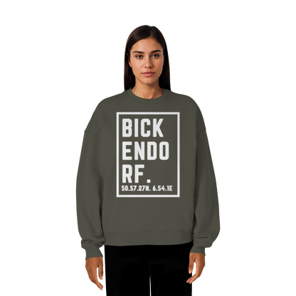 Bickendorf Koordinaten (großer Druck auf der Brust) - Organic Oversize Sweatshirt