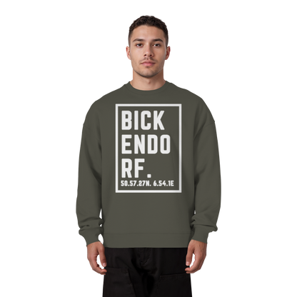 Bickendorf Koordinaten (großer Druck auf der Brust) - Organic Oversize Sweatshirt