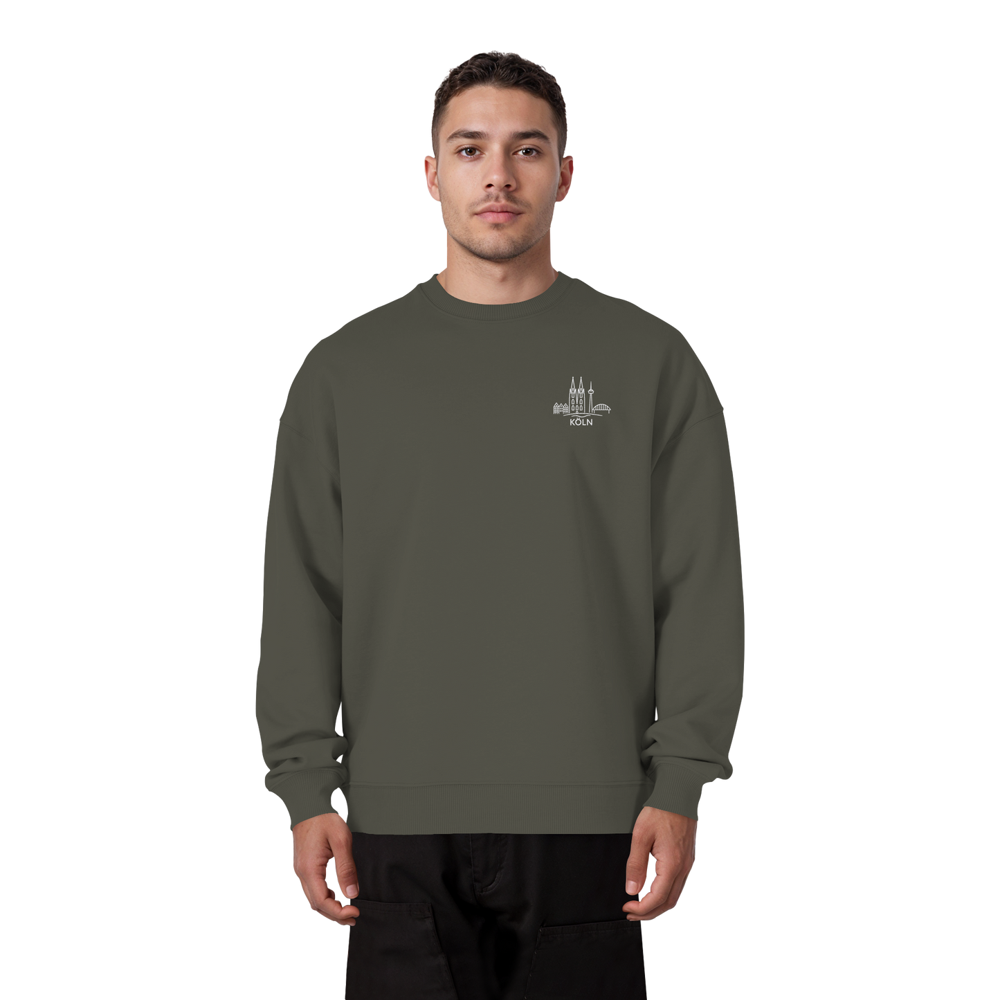 Köln Skyline Stick - Organic Oversize Sweatshirt