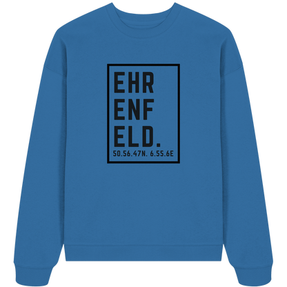 Ehrenfeld Koordinaten (großer Druck auf der Brust) - Organic Oversize Sweatshirt