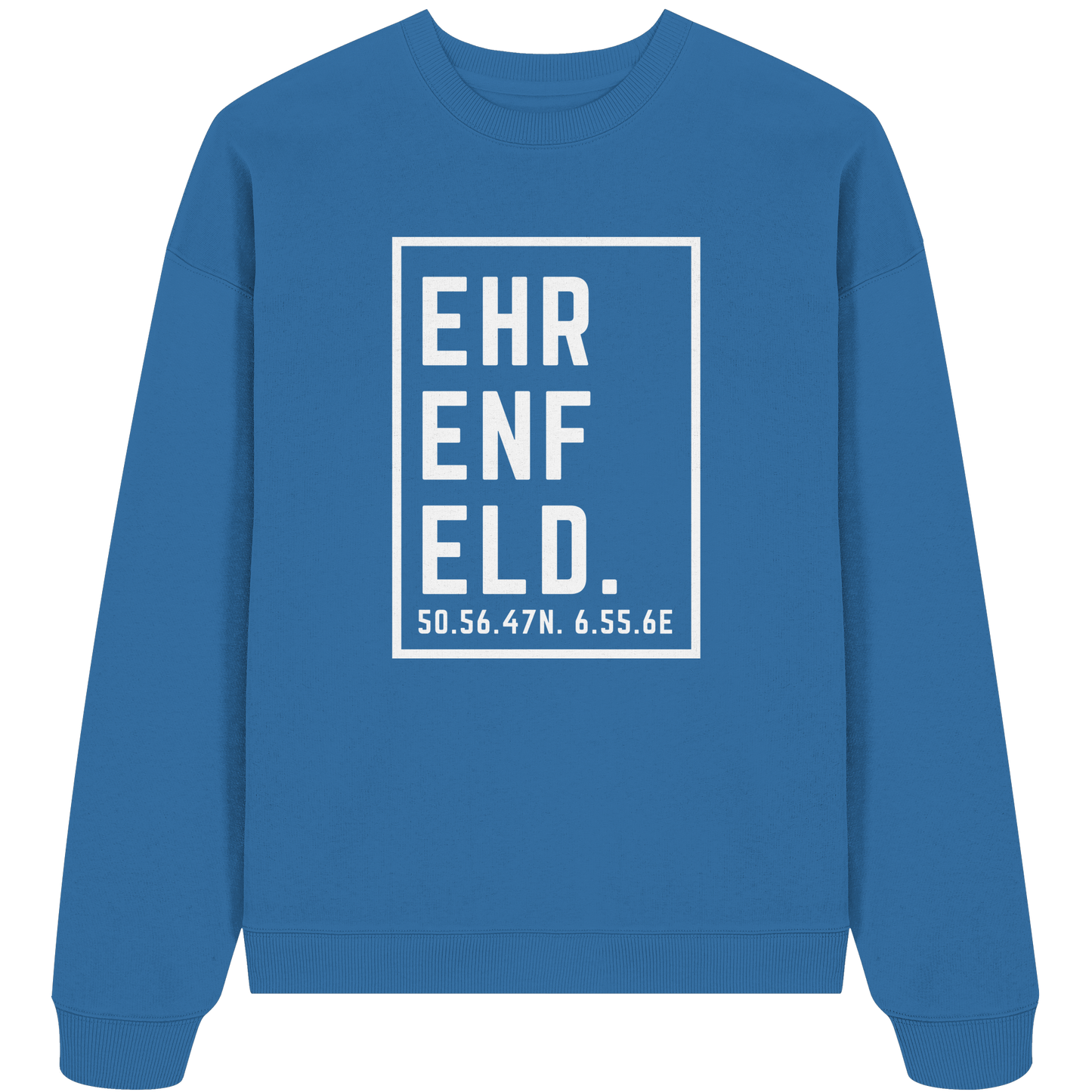 Ehrenfeld Koordinaten (großer Druck auf der Brust) - Organic Oversize Sweatshirt