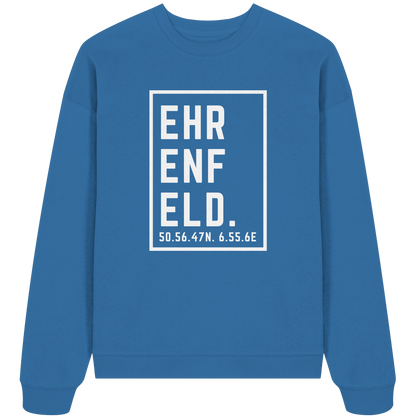 Ehrenfeld Koordinaten (großer Druck auf der Brust) - Organic Oversize Sweatshirt