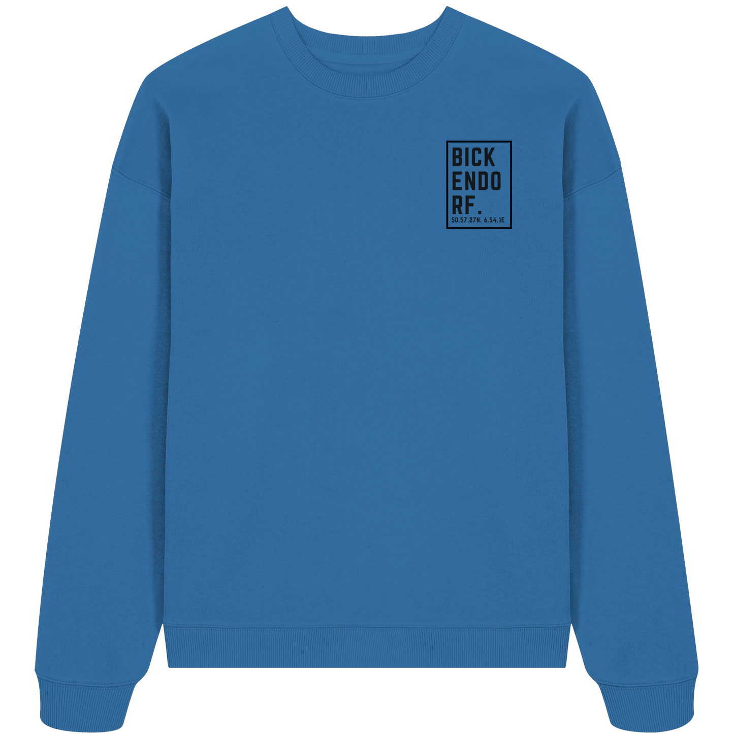 Bickendorf Koordinaten (kleiner Druck auf der Brust) - Organic Oversize Sweatshirt